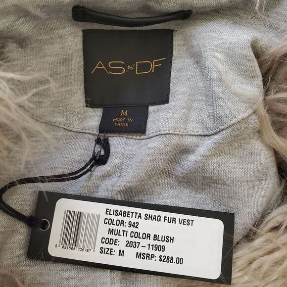 NEW! AS by DF Elisabetta Shag Faux Fur Vest size Medium - Picture 12 of 14